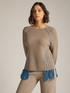 Pullover mit Stickerei und Fransen image number 0