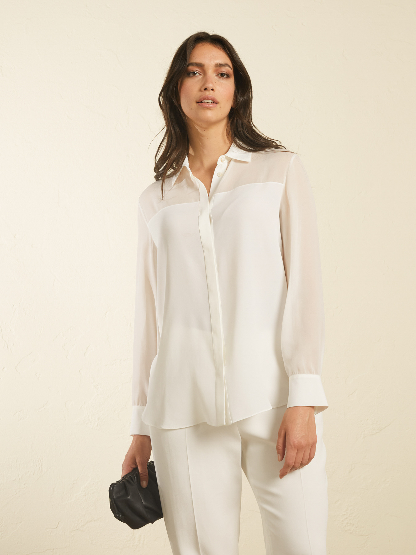 Camicia in crepe de chine image number 2