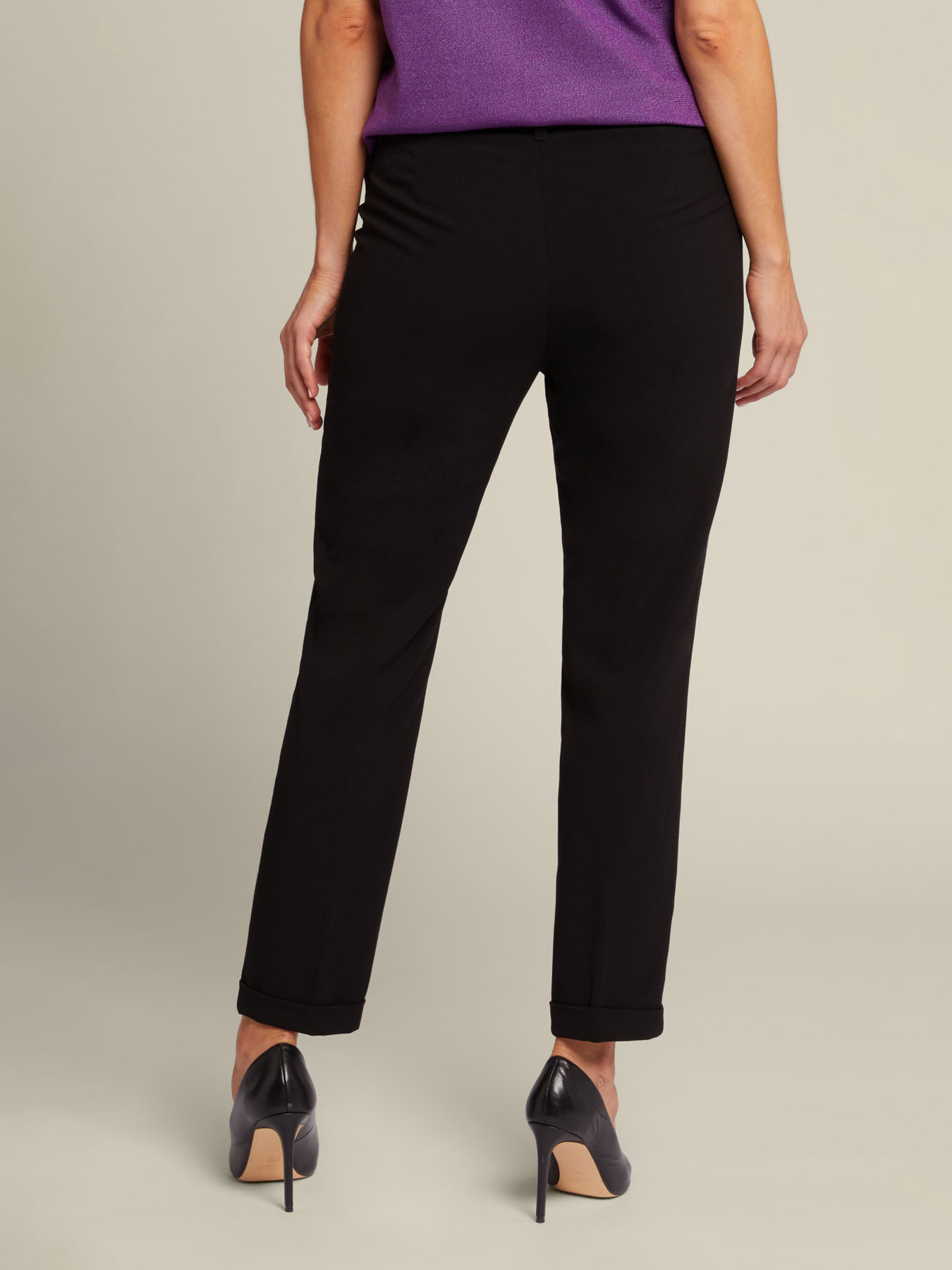 Pantalones rectos de grisalla image number 1