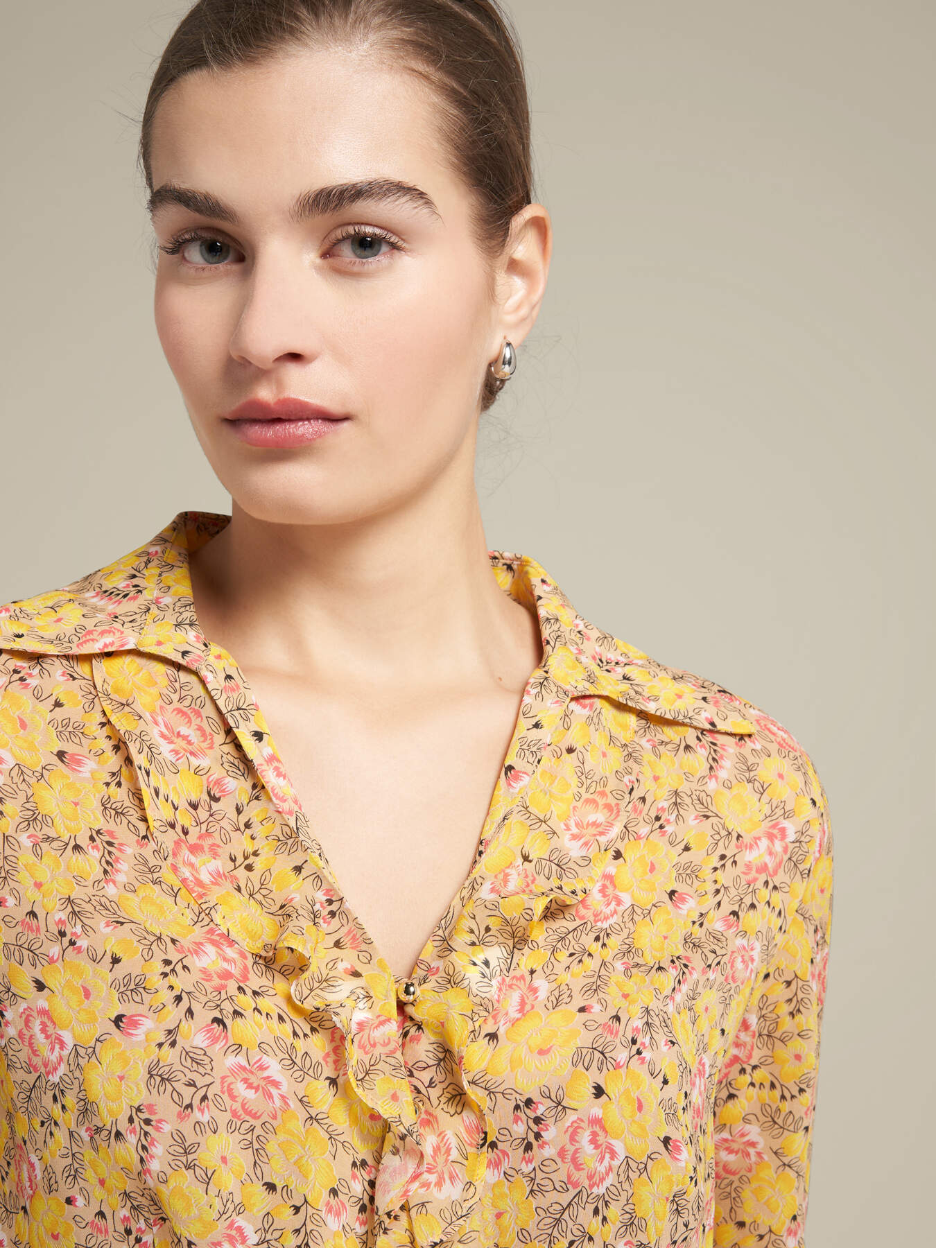 Blouse imprim&eacute;e en viscose &eacute;cologique image number 5