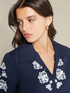 Poplin blouse with embroidery image number 3