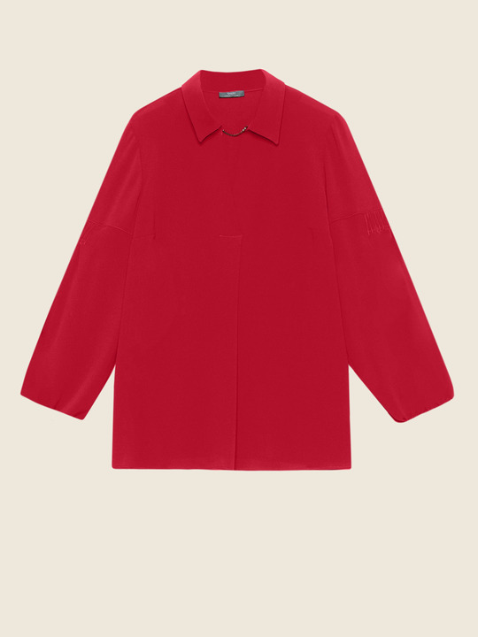 Elenamiro&nbsp;: Blouse avec plis sur les manches Rouge_1