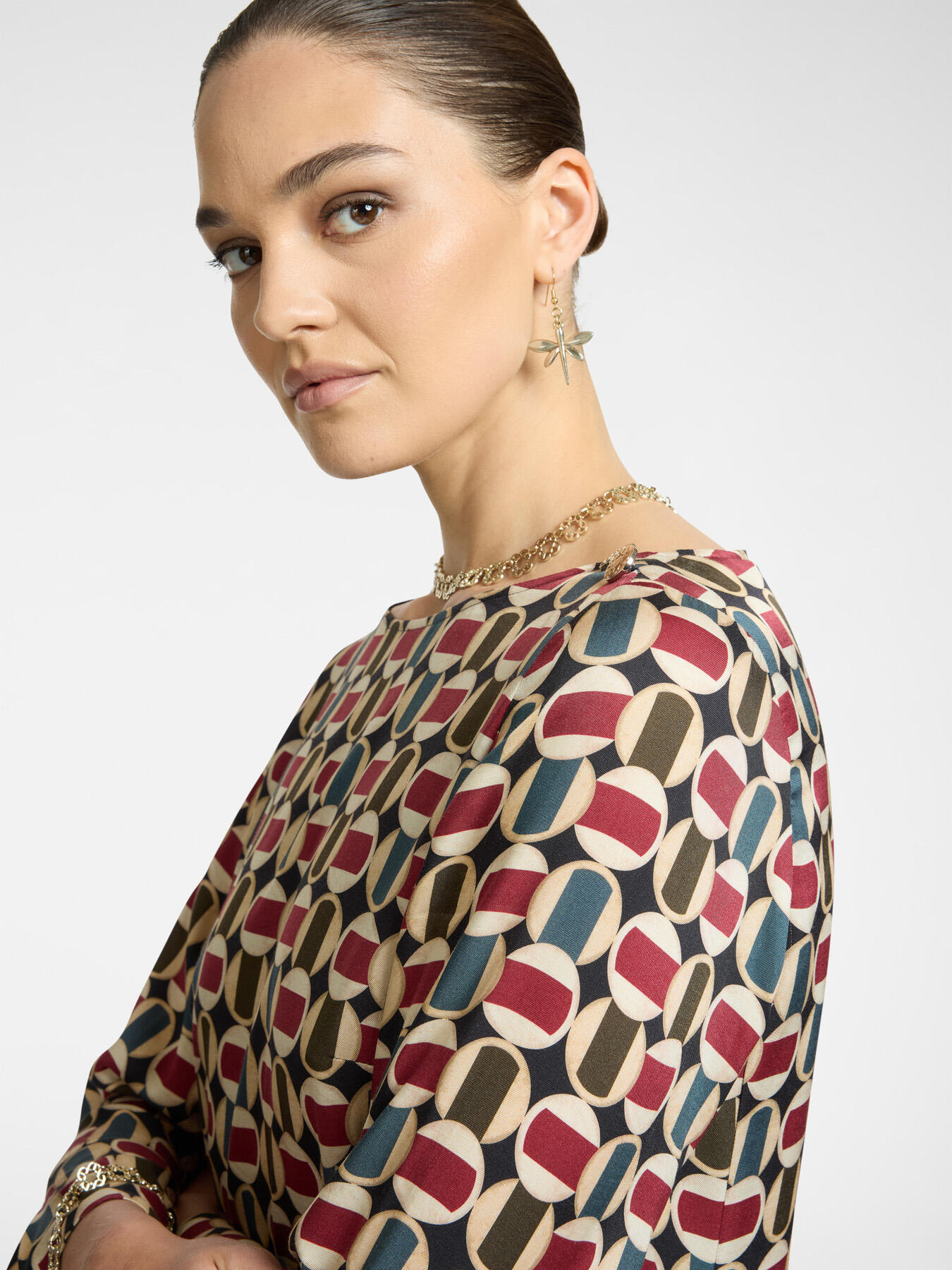 Kleid mit geometrischem Druck image number 3