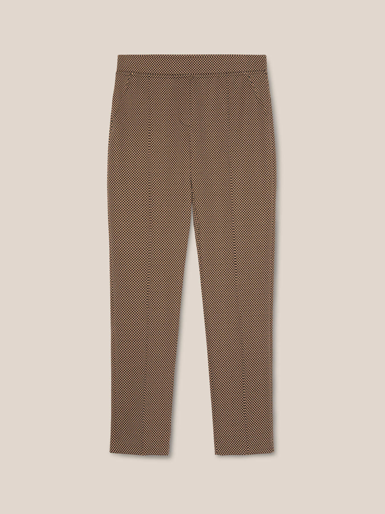 Stretch jacquard trousers image number 3