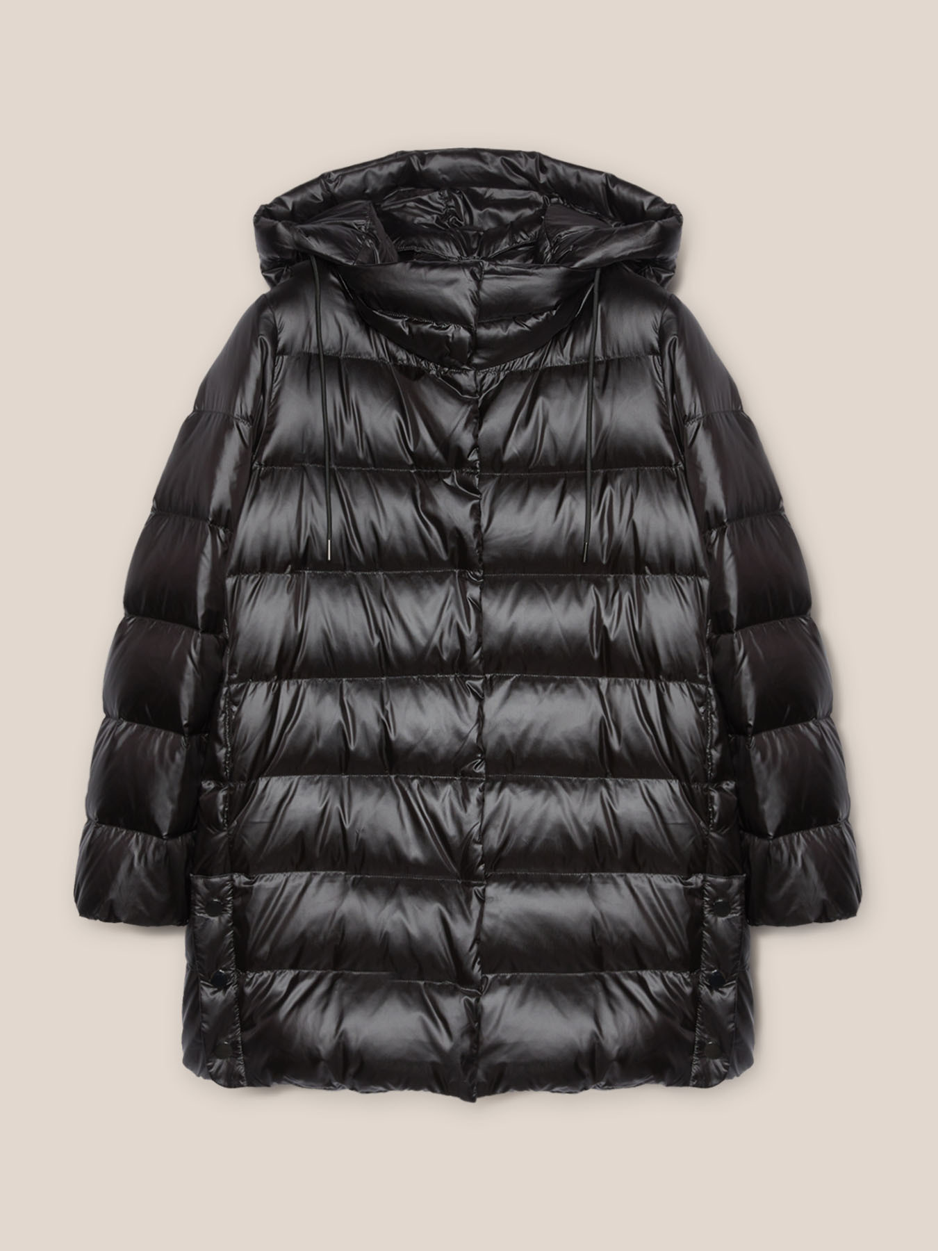 Down jacket with side snap buttons image number 4