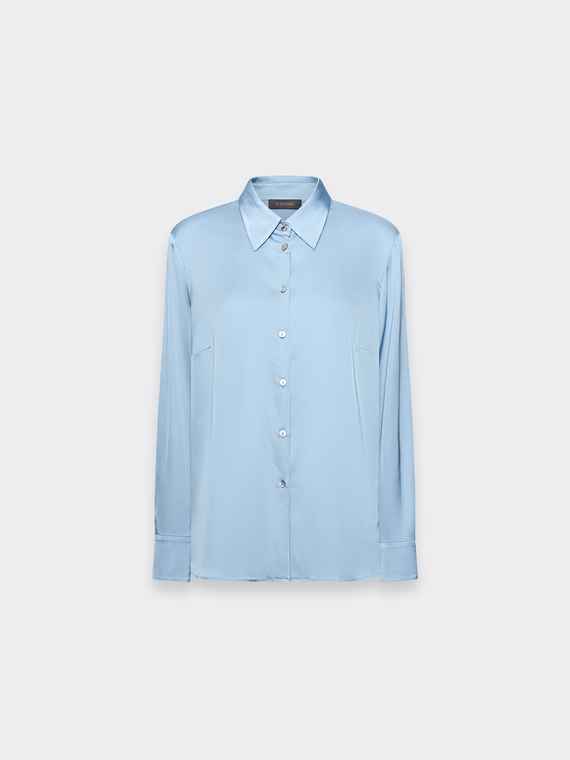 Bluse aus Stretch-Viskose-Satin