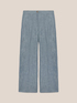 Pantalon large en coton et lin image number 4
