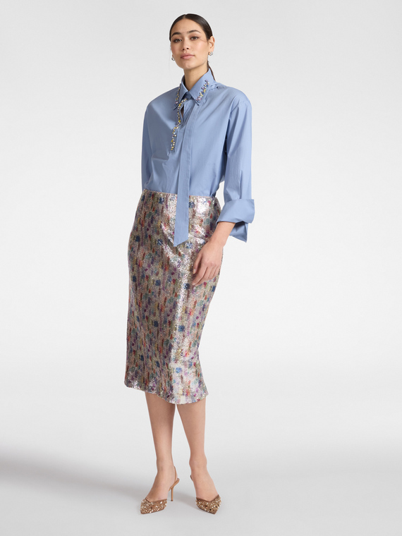 Tulle skirt with sequins