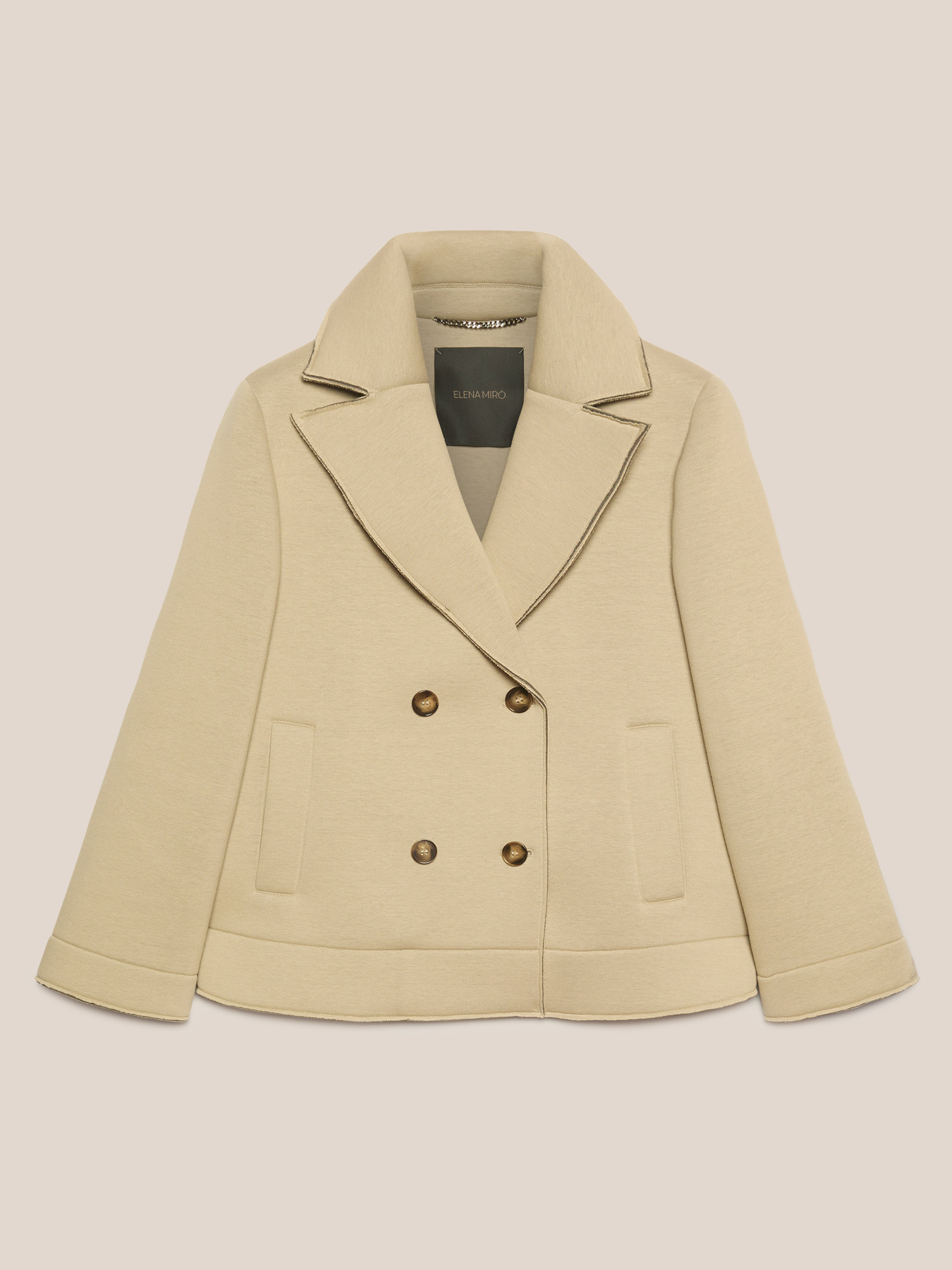 Jacket made with pique weave scuba fabric image number 0