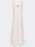 Linen dress with front pleats image number 5