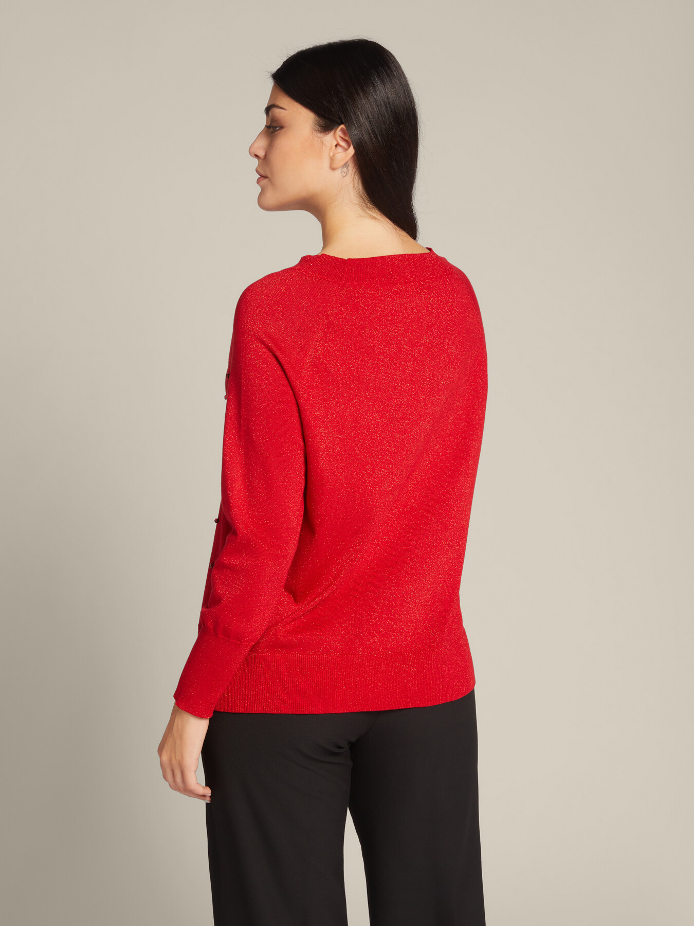 Pull lurex avec broderie image number 2