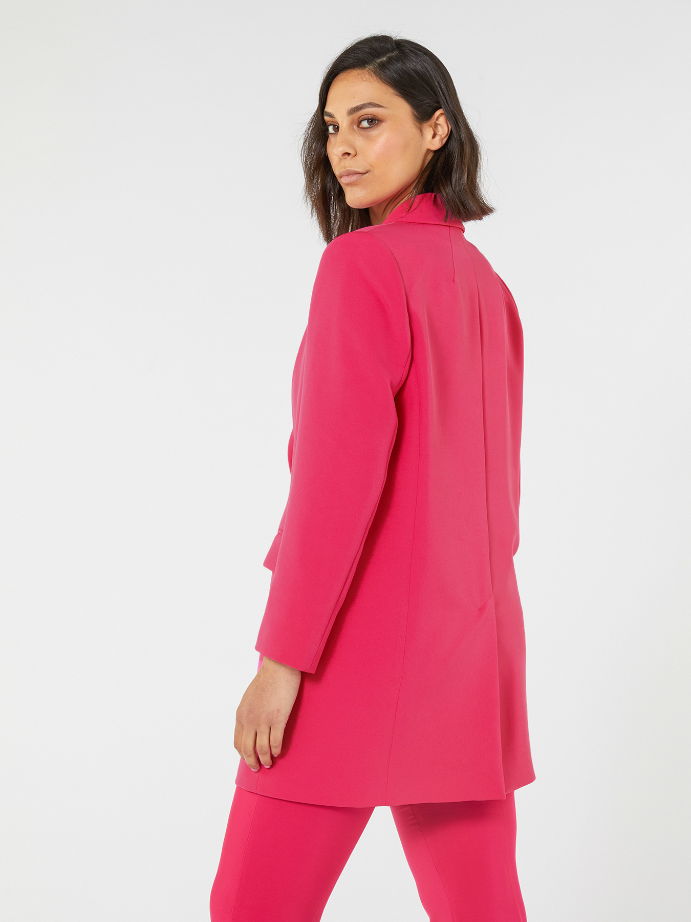 Giacca lunga in cady tecnico stretch image number 1