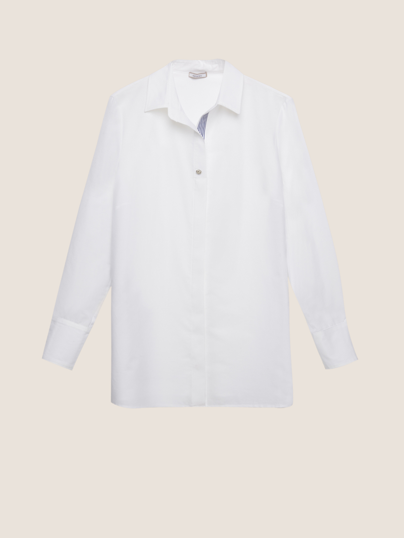 Shirt with striped trims image number 3