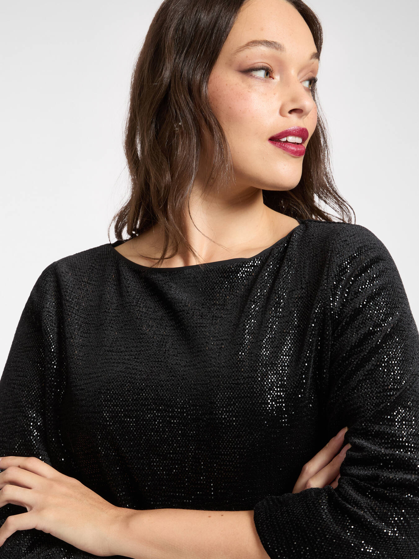 Blusa de chenille laminado image number 3