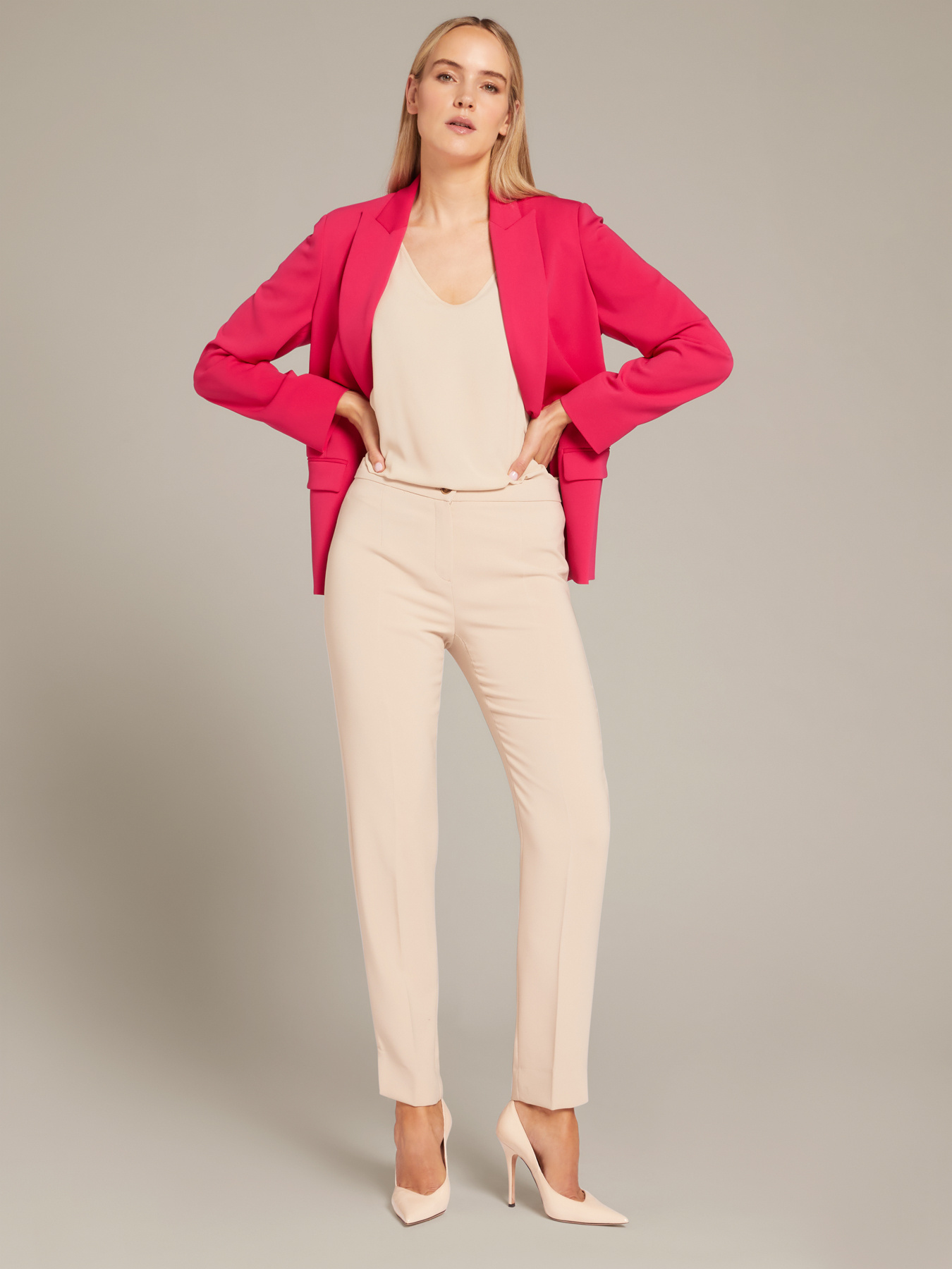 Flowing stretch cady jacket image number 2