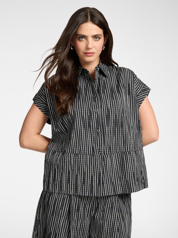 Chemise en coton teint fil
