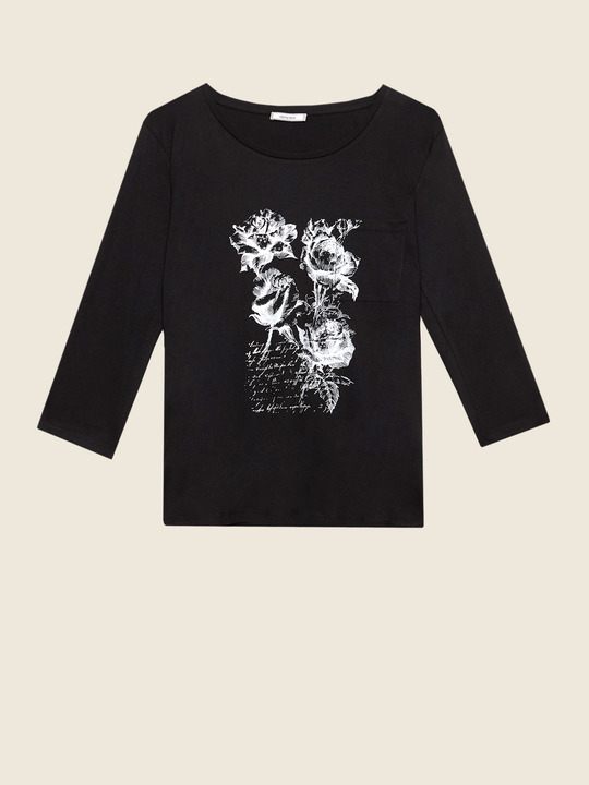 Elenamiro&nbsp;: T-shirt imprim&eacute; Noir_1