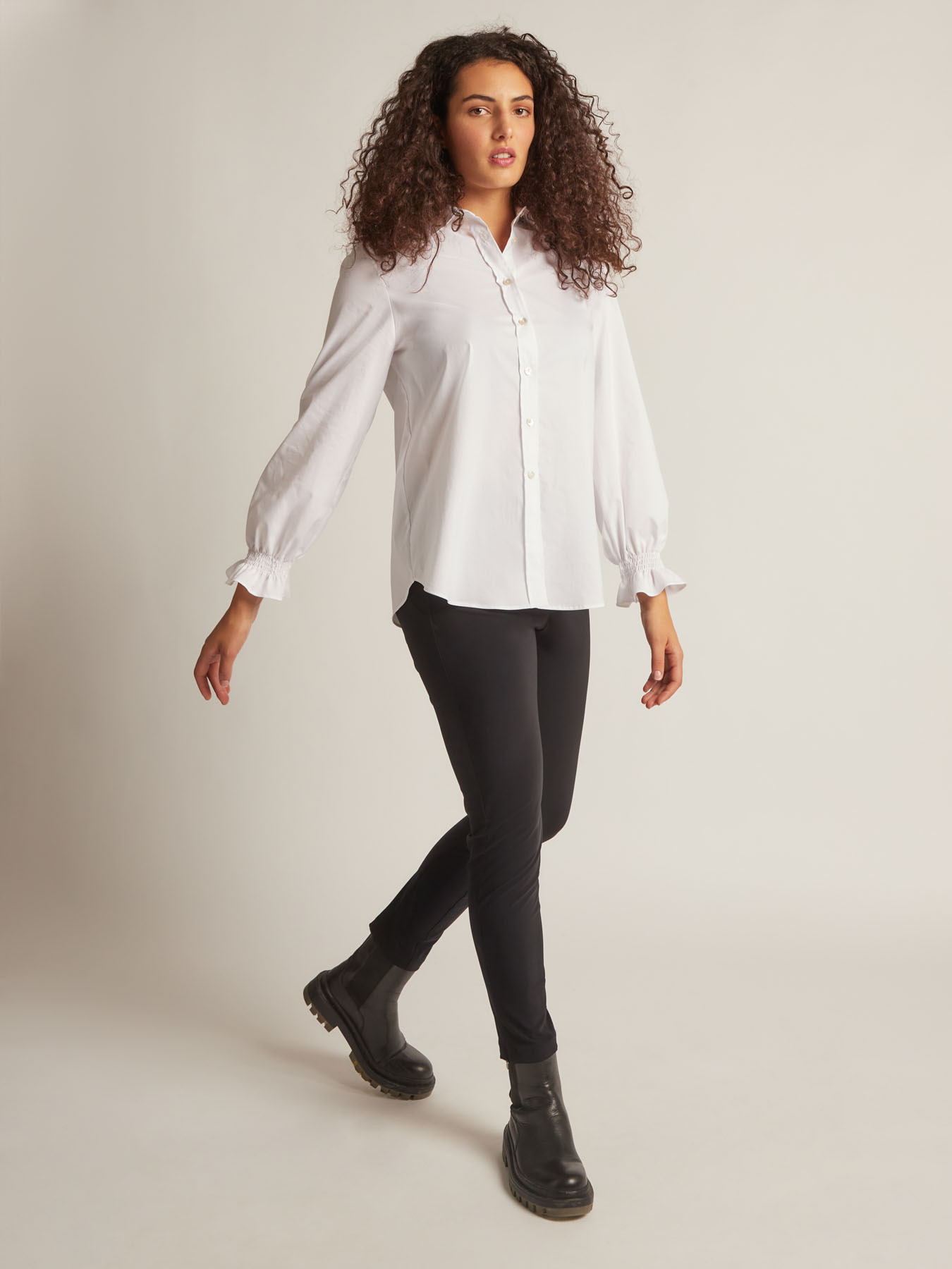 Stretch poplin shirt image number 2