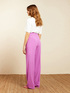 STRAIGHT-LEG ENVER SATIN CADY TROUSERS image number 1