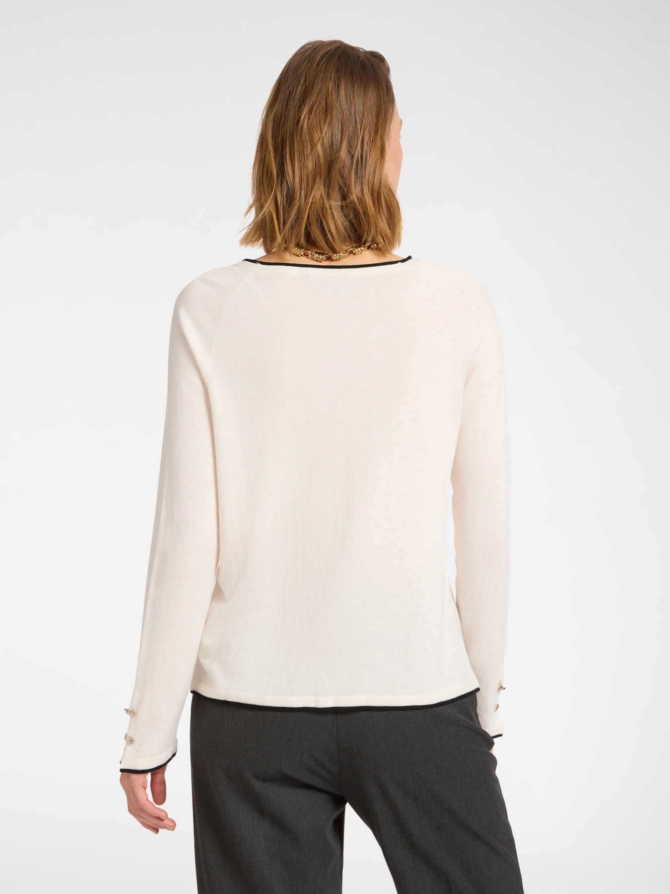 Camisola com borda contrastante image number 1