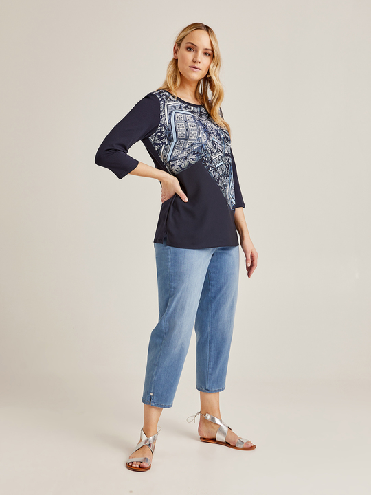 Elenamiro: Jeans ankle skinny ligeiros Azul_1