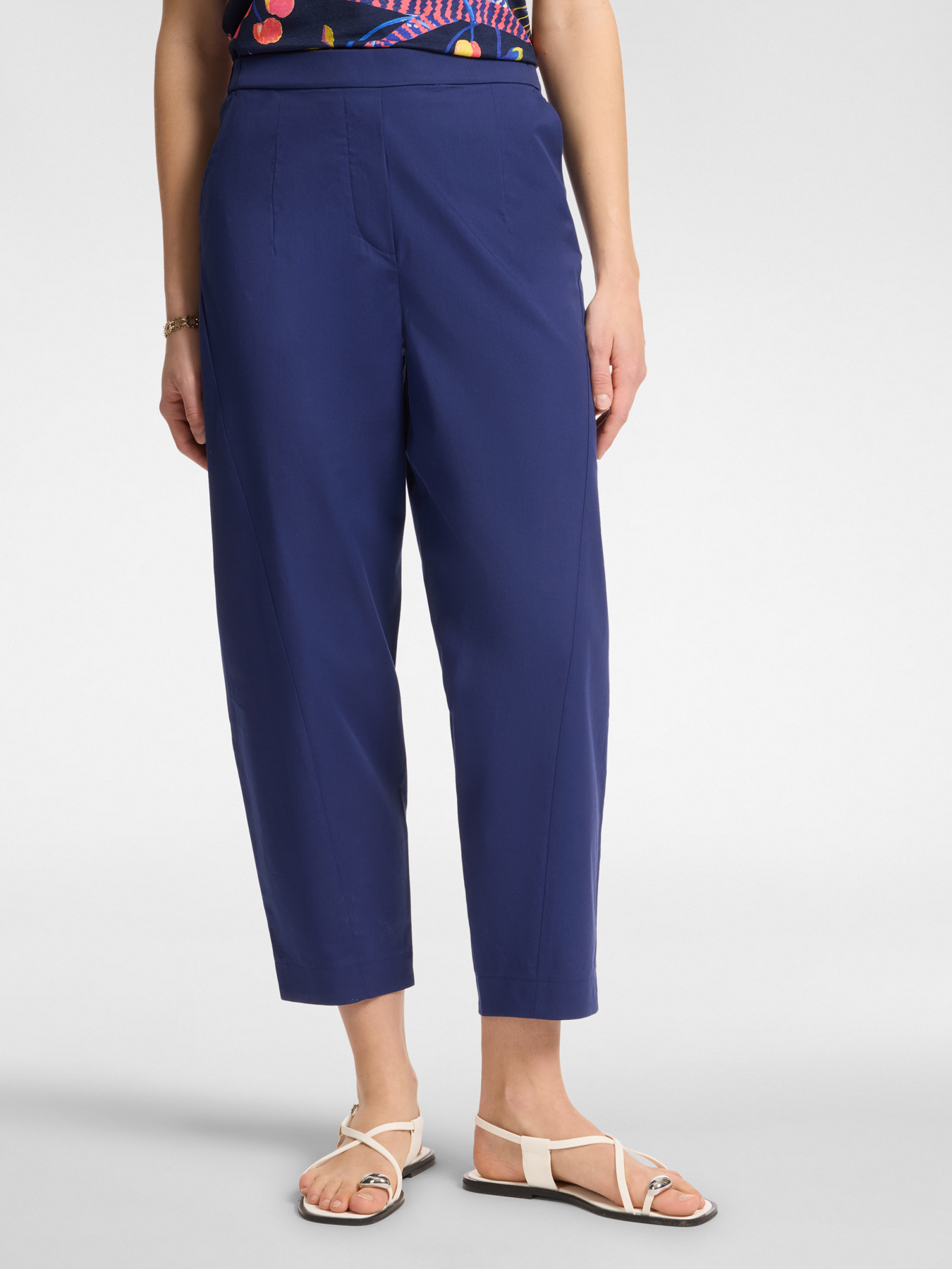 Pantalon ballon en coton stretch image number 2