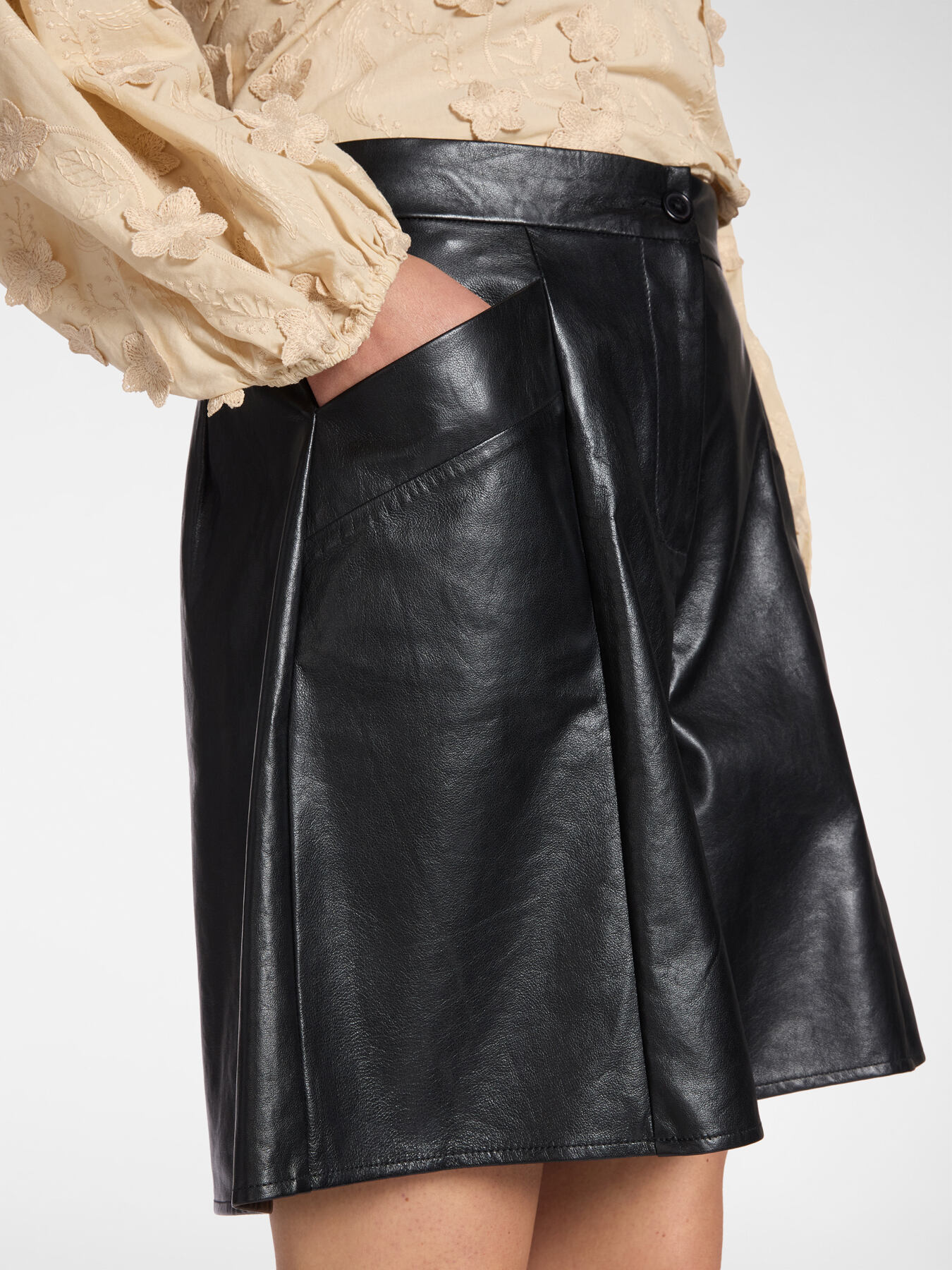 Leather Bermuda Shorts image number 3