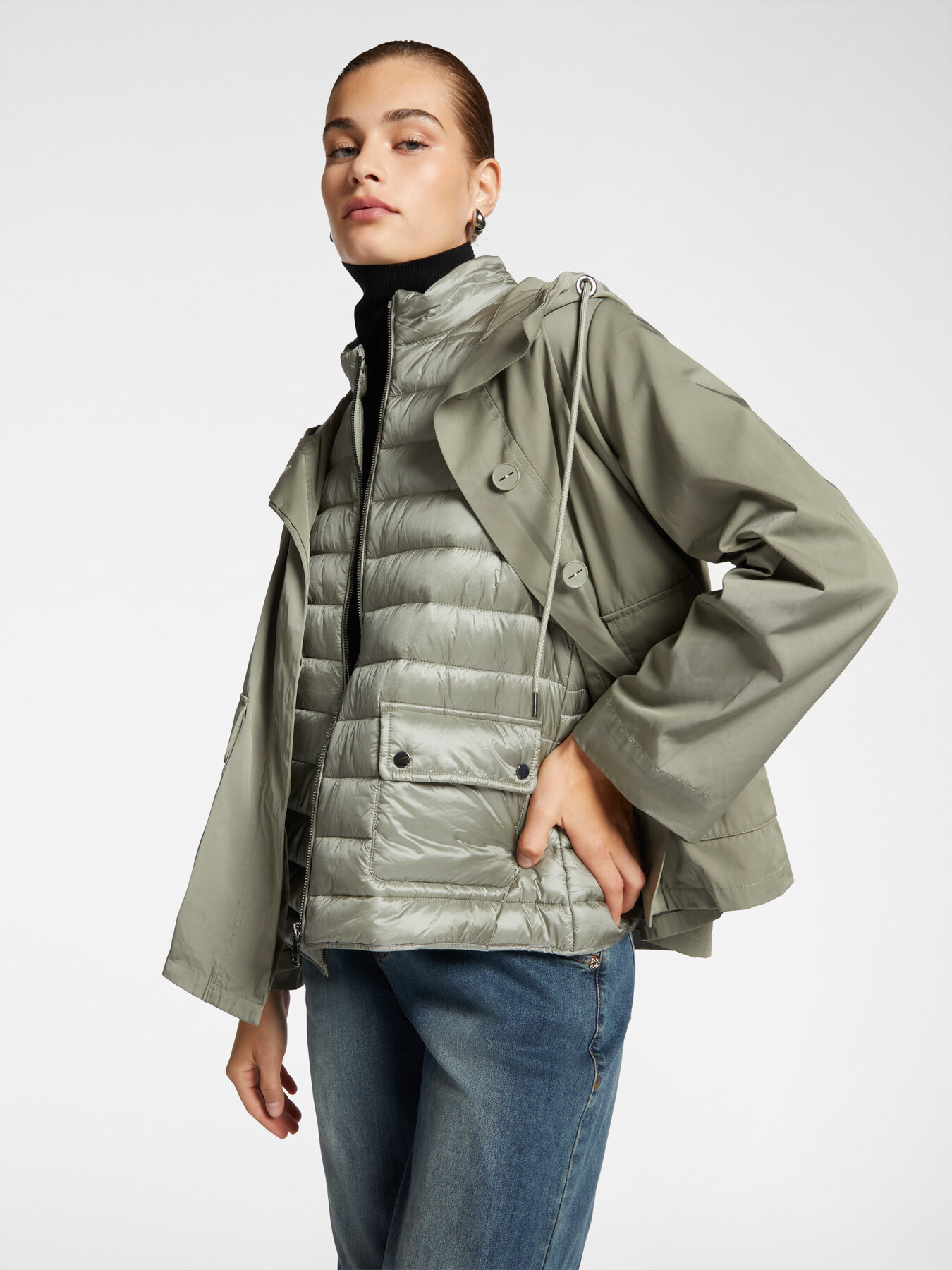 Parka en nylon recycl&eacute; avec gilet d&eacute;tachable image number 0