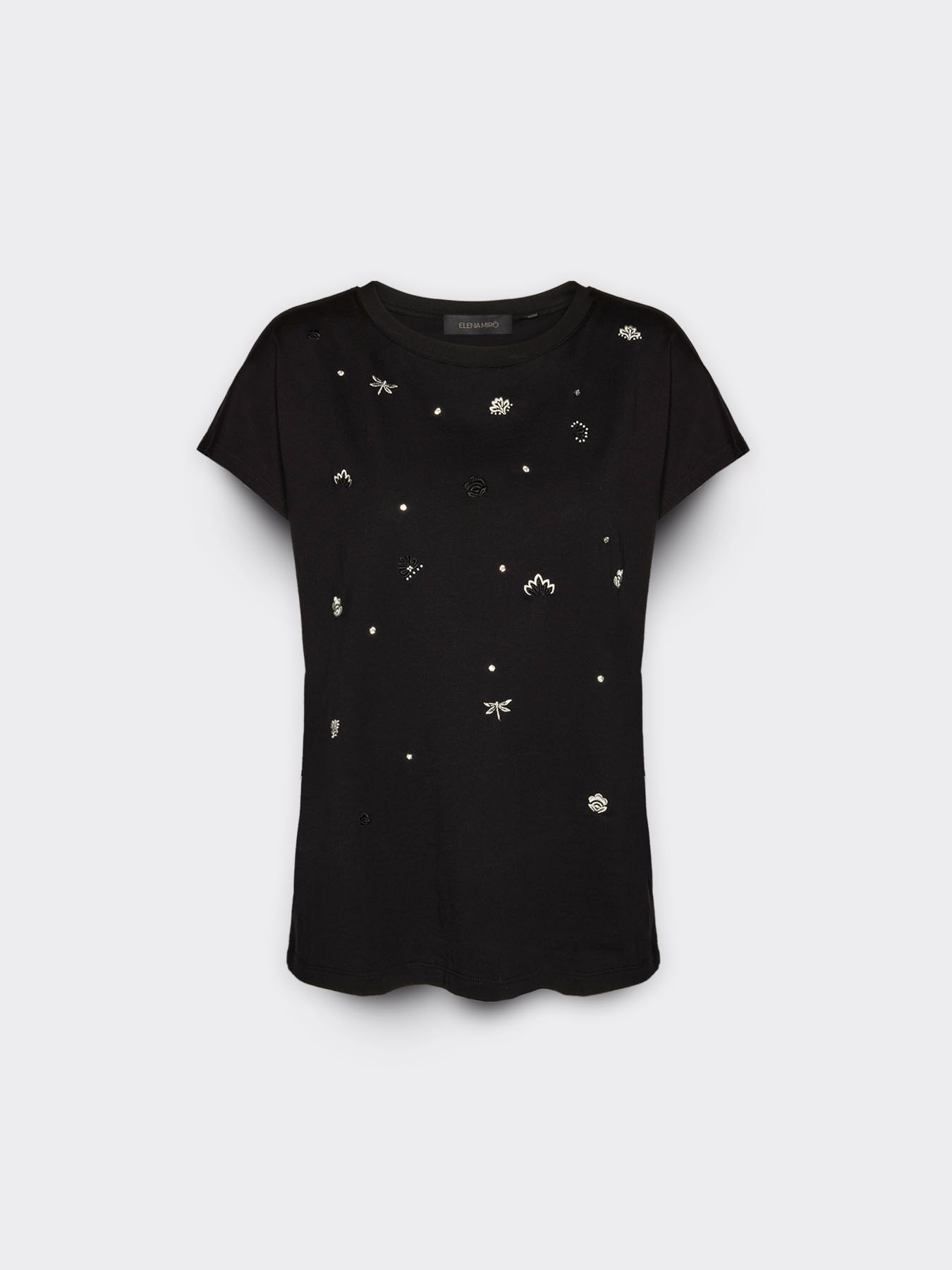 Cotton T-shirt with appliqu&eacute;s image number 4