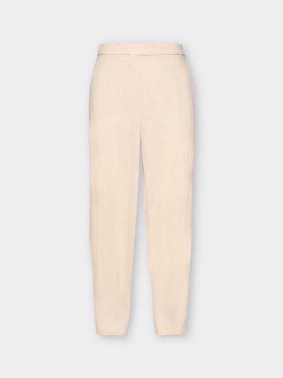 Stretch cotton balloon trousers