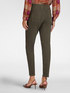 Slim-fit cotton blend drill trousers image number 1