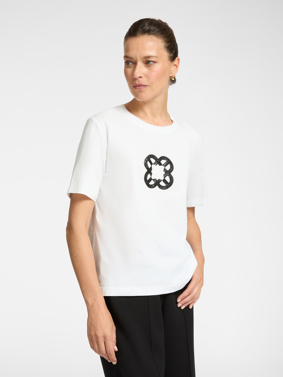 T-shirt relaxed fit con ricamo Monogram