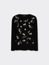Maglia con ricamo ciliegie image number 4
