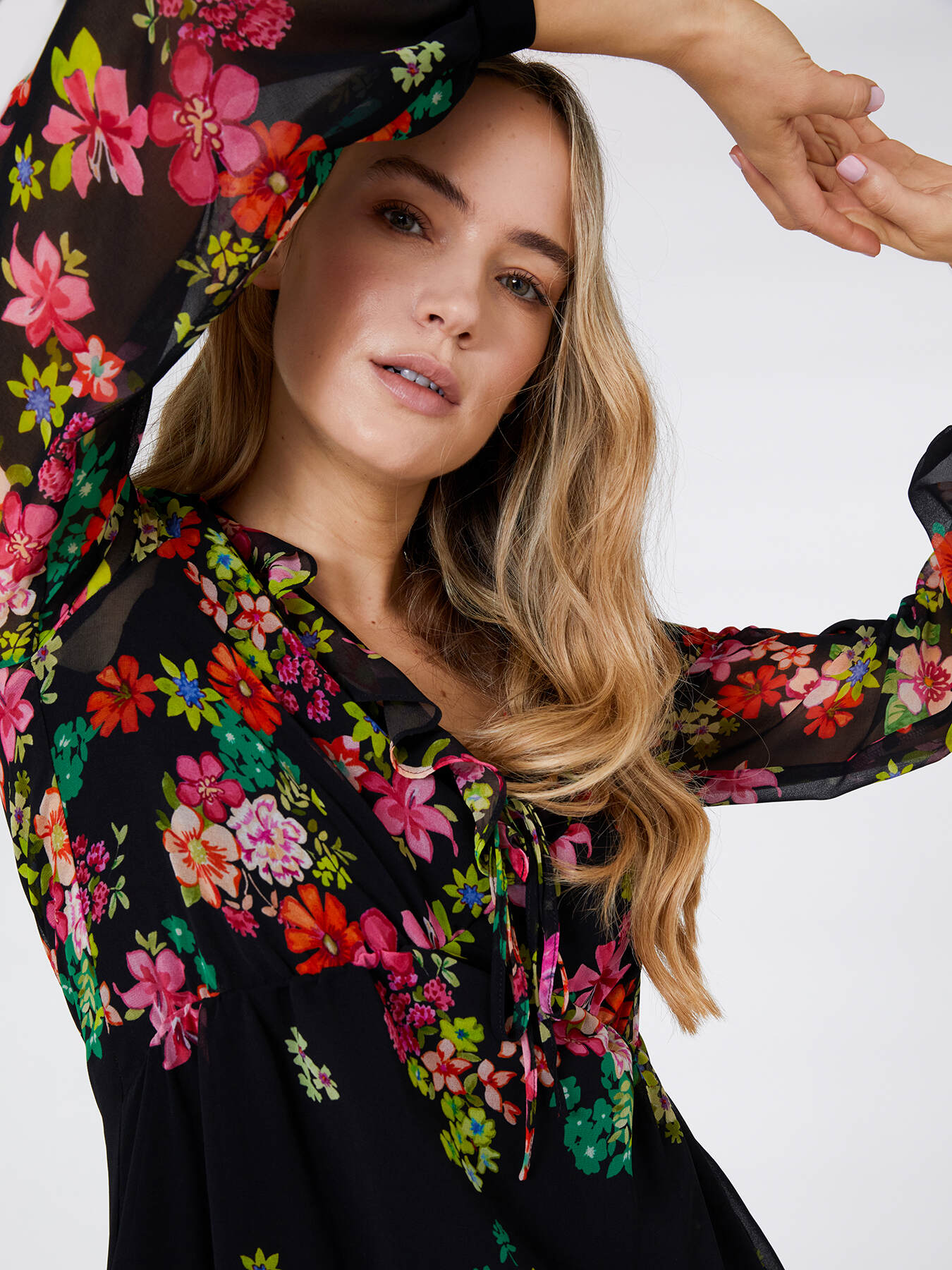 Robe en georgette imprim&eacute;e image number 4