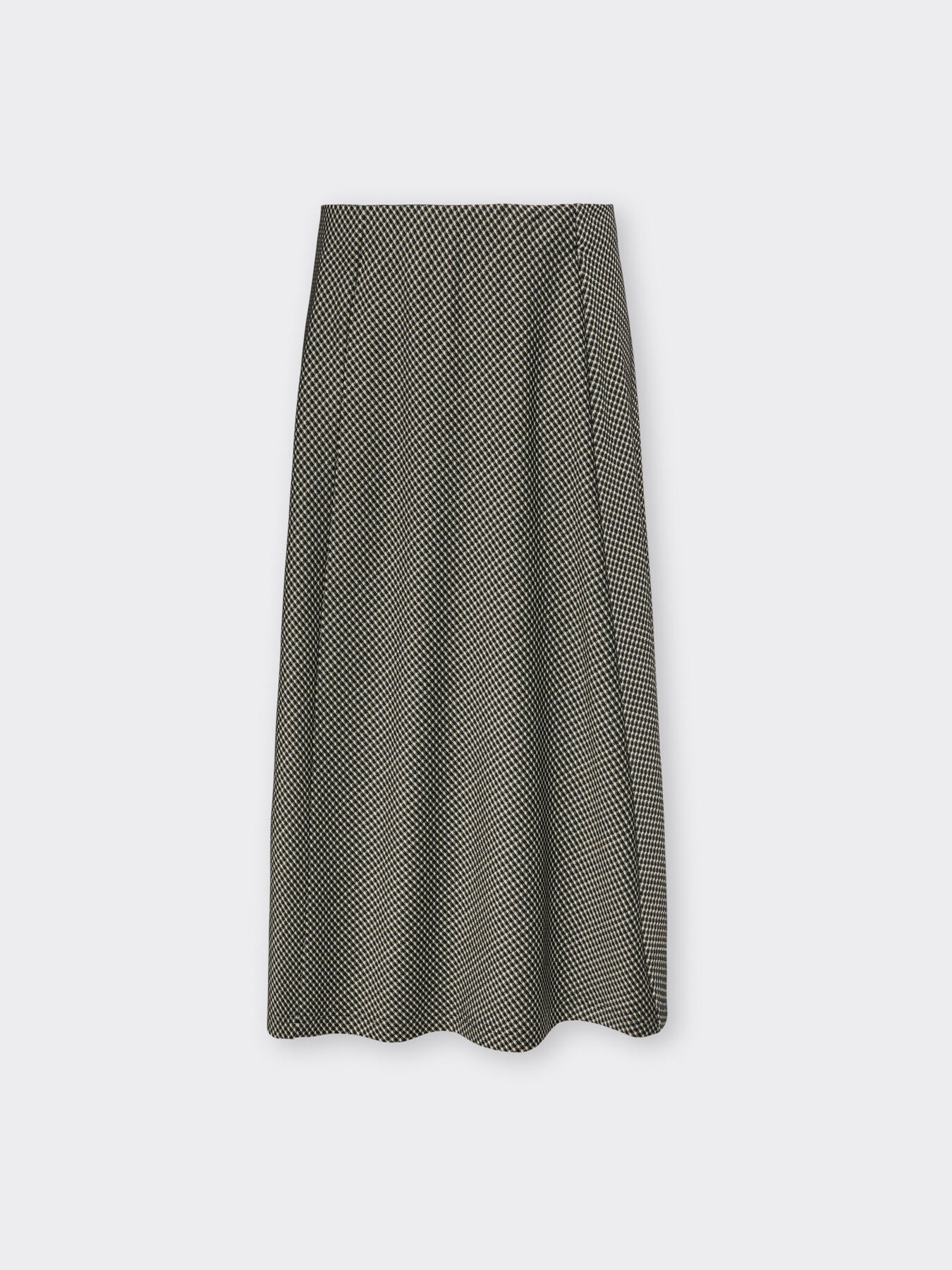 Jupe trap&egrave;ze jacquard Vichy image number 4
