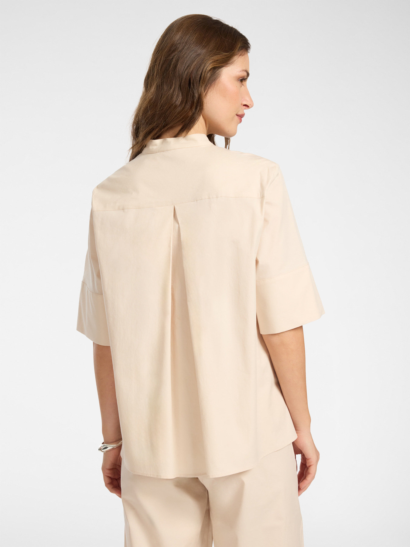 Camicia con collo alla coreana image number 1