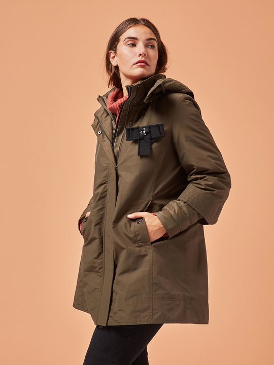 Elenamiro&nbsp;: Parka avec int&eacute;rieur d&eacute;tachable Vert_1