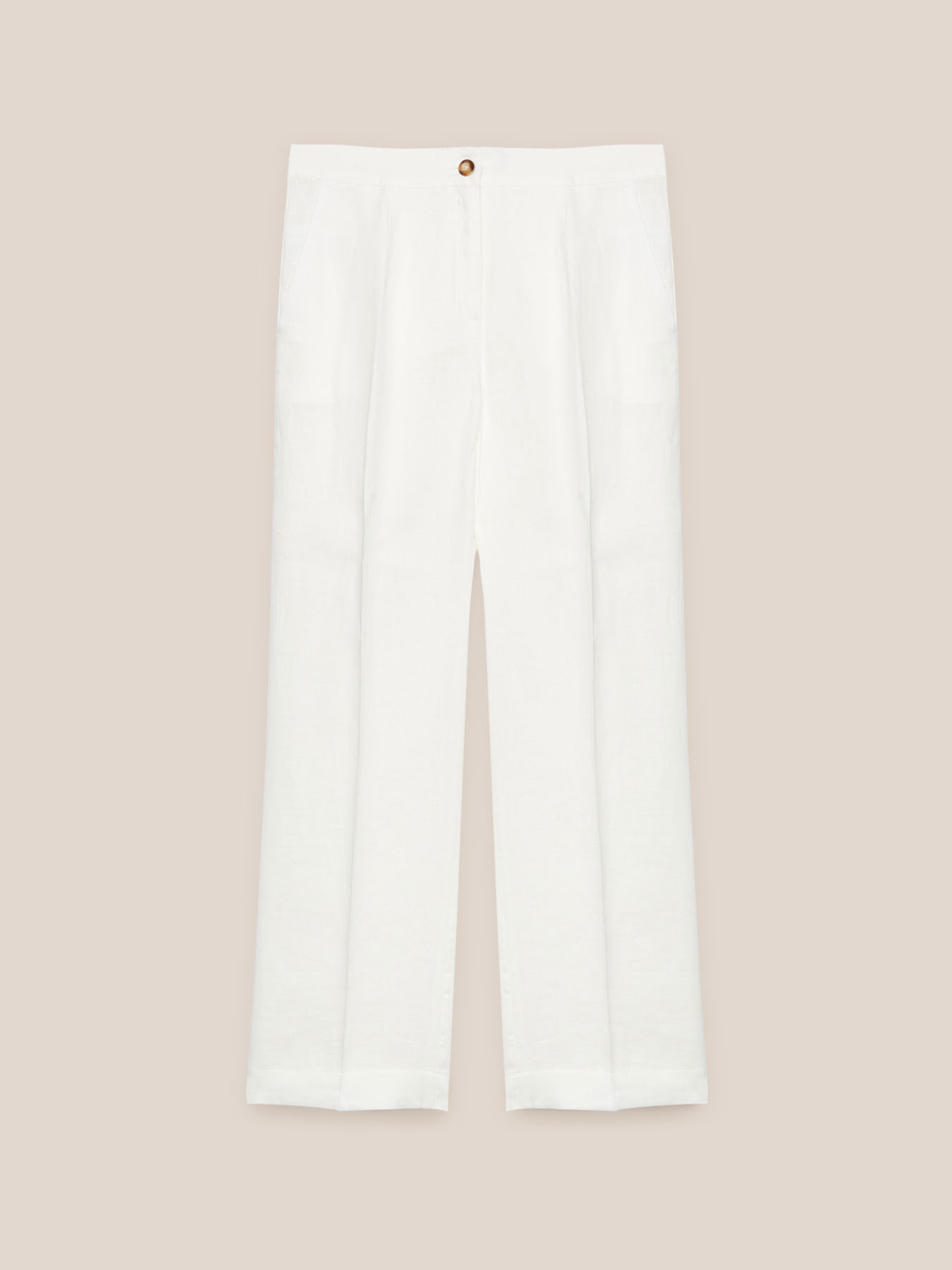 Pantaloni dritti in puro lino image number 4