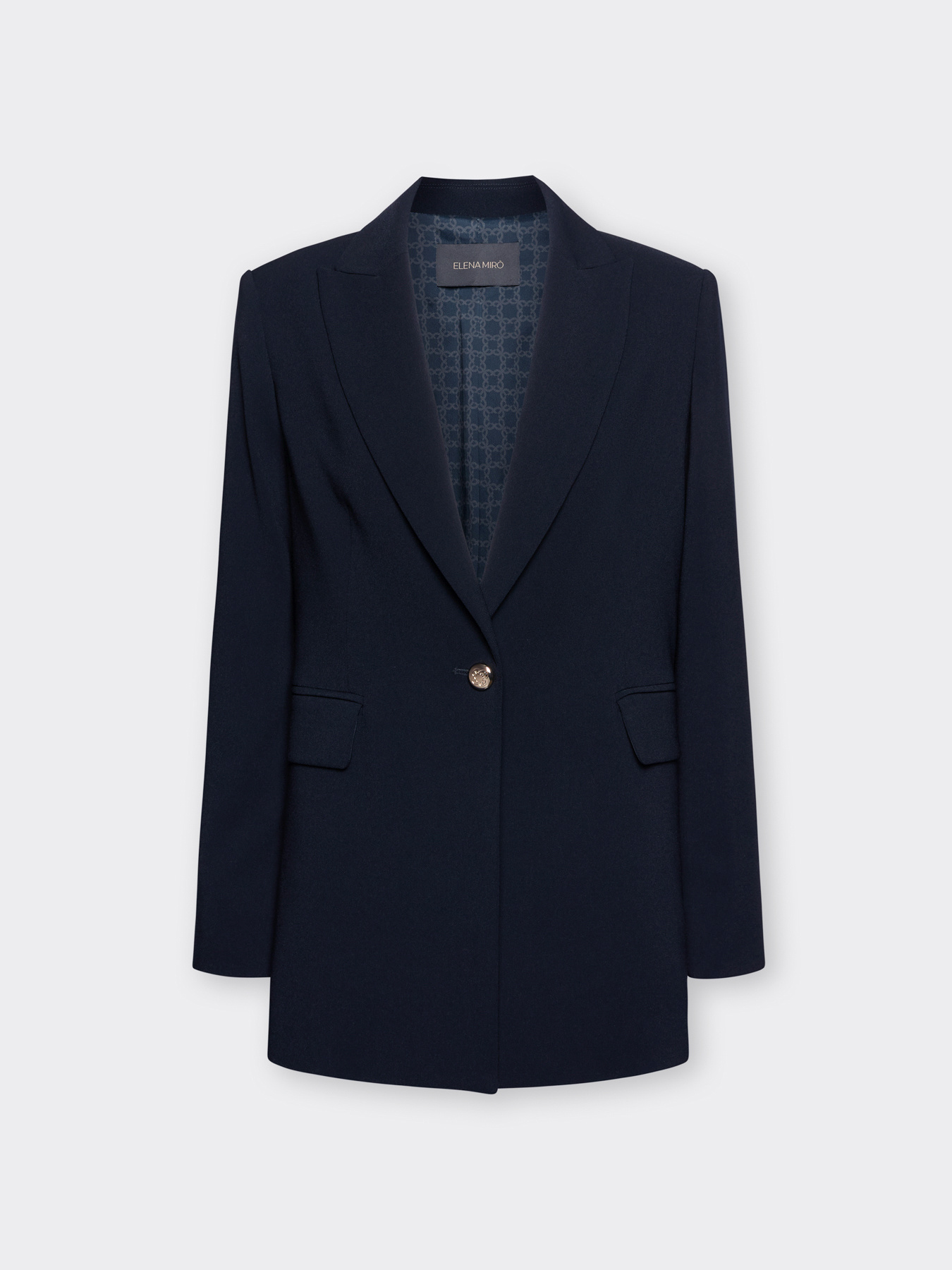 Blazer en cr&ecirc;pe avec bouton Monogram image number 4