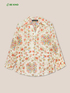 Printed cotton voile blouse image number 4