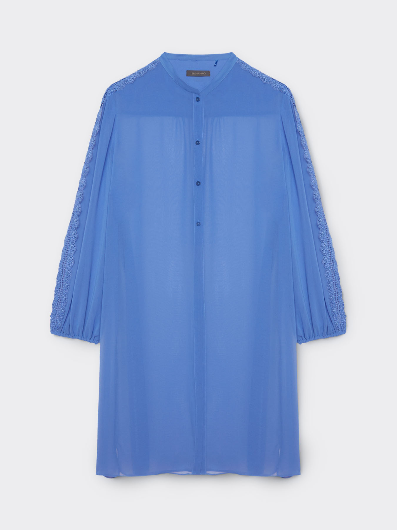 Camicia lunga con inserti in pizzo image number 5