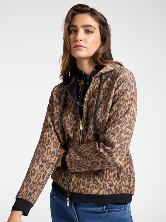 Sweat-shirt à imprimé animal