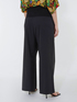 Cropped trousers with trim at the waist image number 1