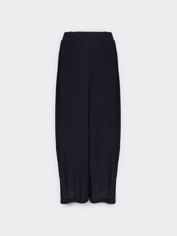 Palazzo pants with smocked waist