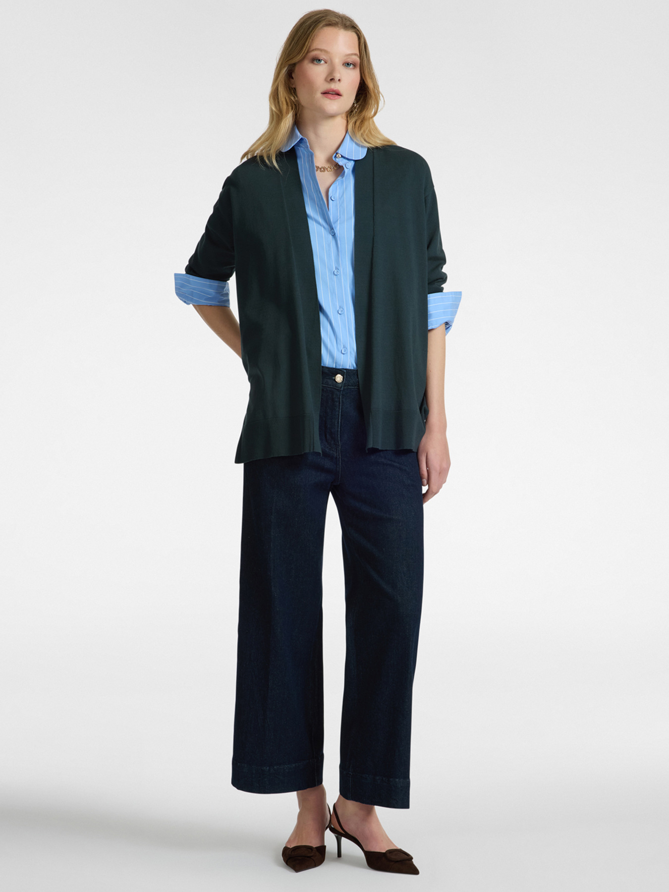 Cardigan long ouvert sur le devant image number 2