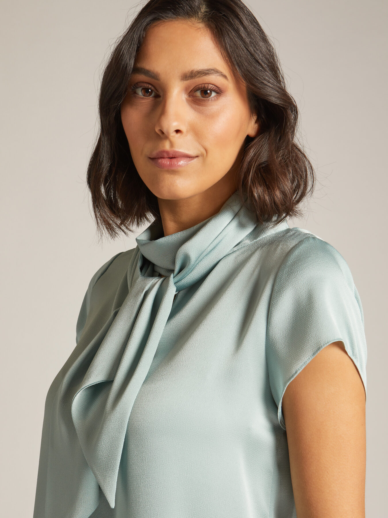 Satin top with sash image number 3