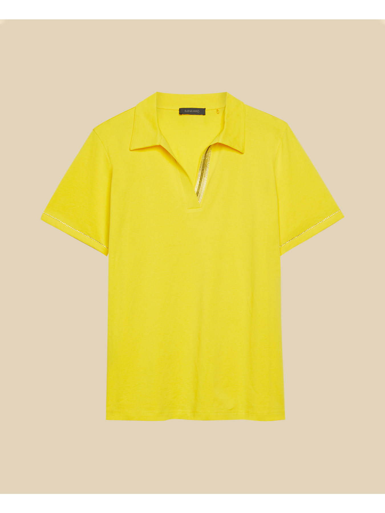 Cotton T-shirt with crystals image number 5