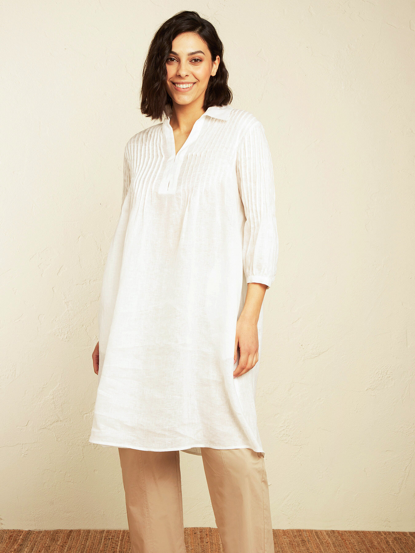 Vestido en puro lino image number 0