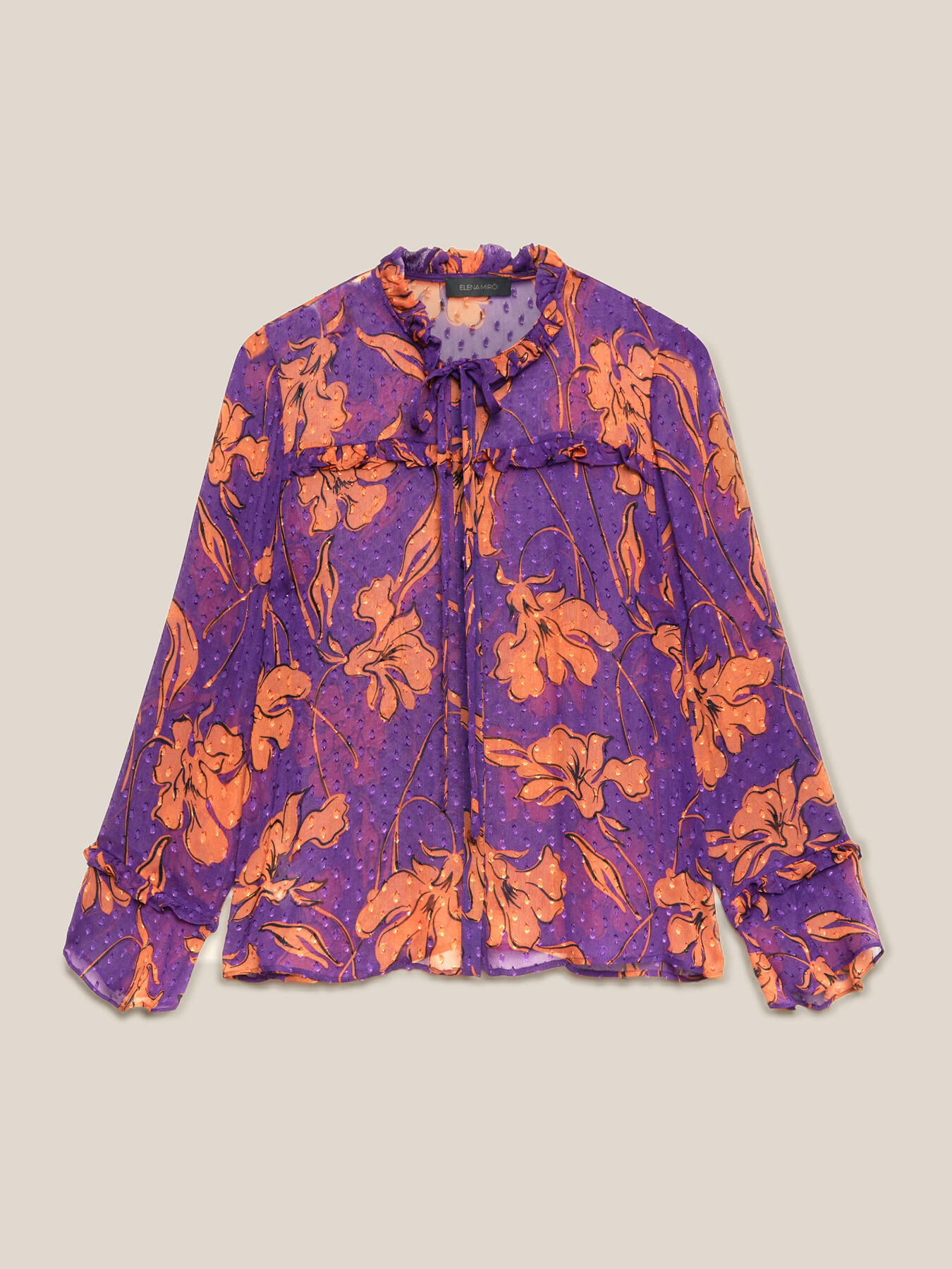 Camisa floral de fil-coup&eacute; image number 4