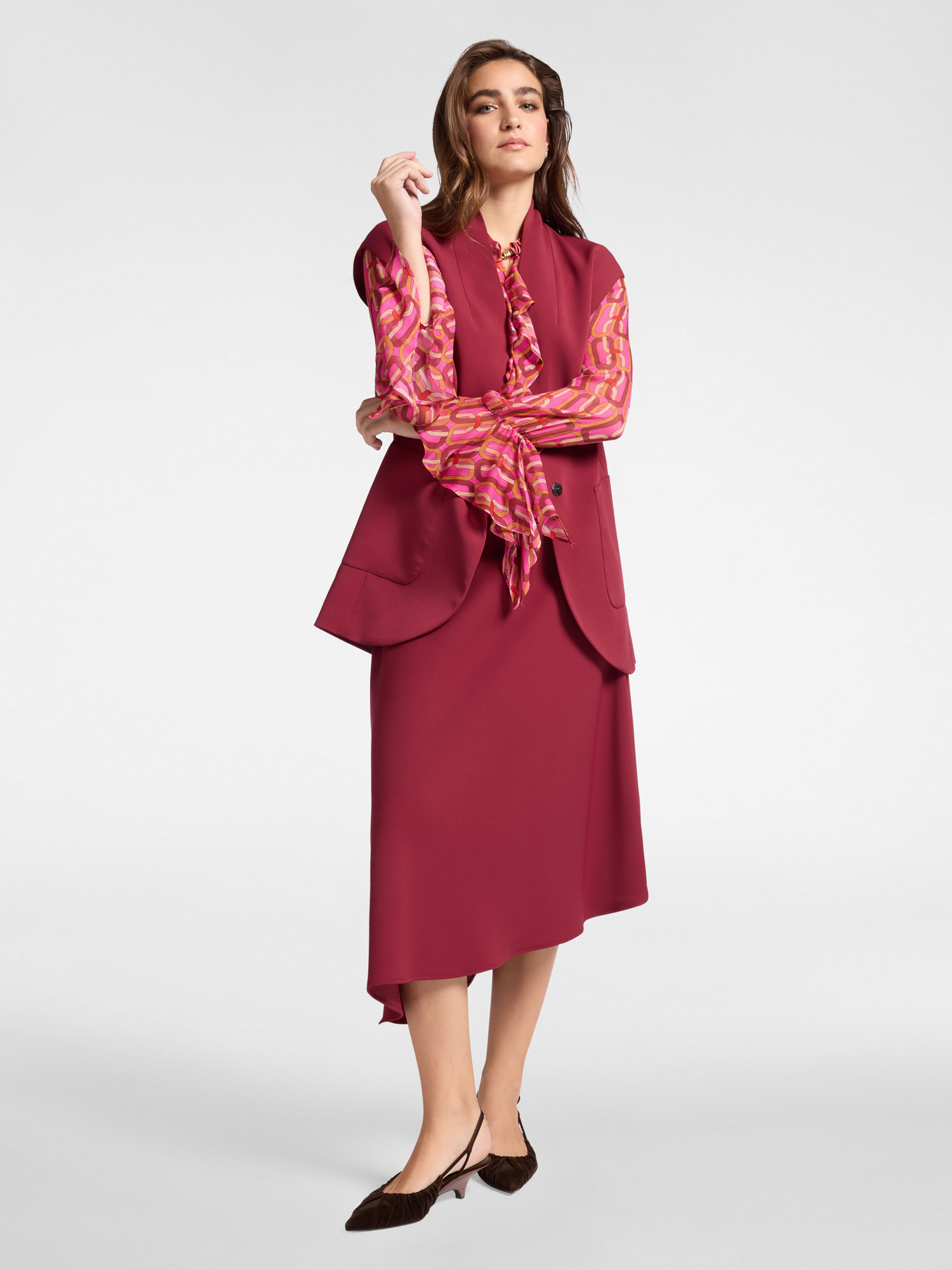 Blazer senza maniche in cady stretch image number 2